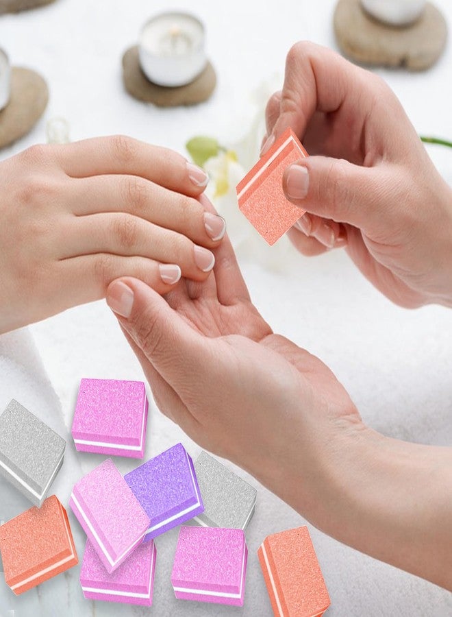 TKYZMS 50 Pack Nail Buffers,100/180 Grit Mini Buffer Block, Mini Nail Files for Acrylic & Natural Nails,Double-Sided Buffing Blocks for Manicure & Pedicure, Salon & Home Use (Multi-Colored) - Image 5